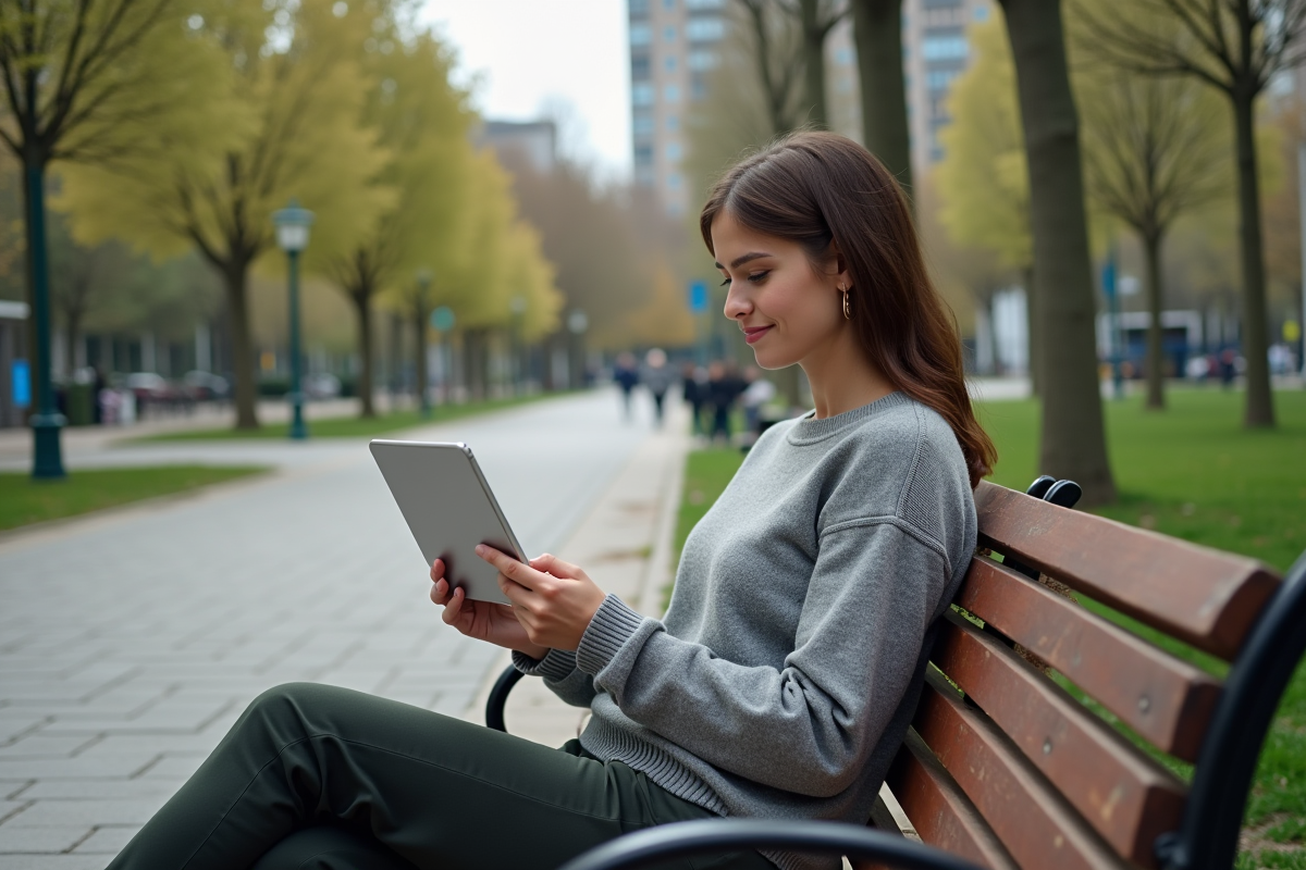 Jeune femme analysant des graphiques d