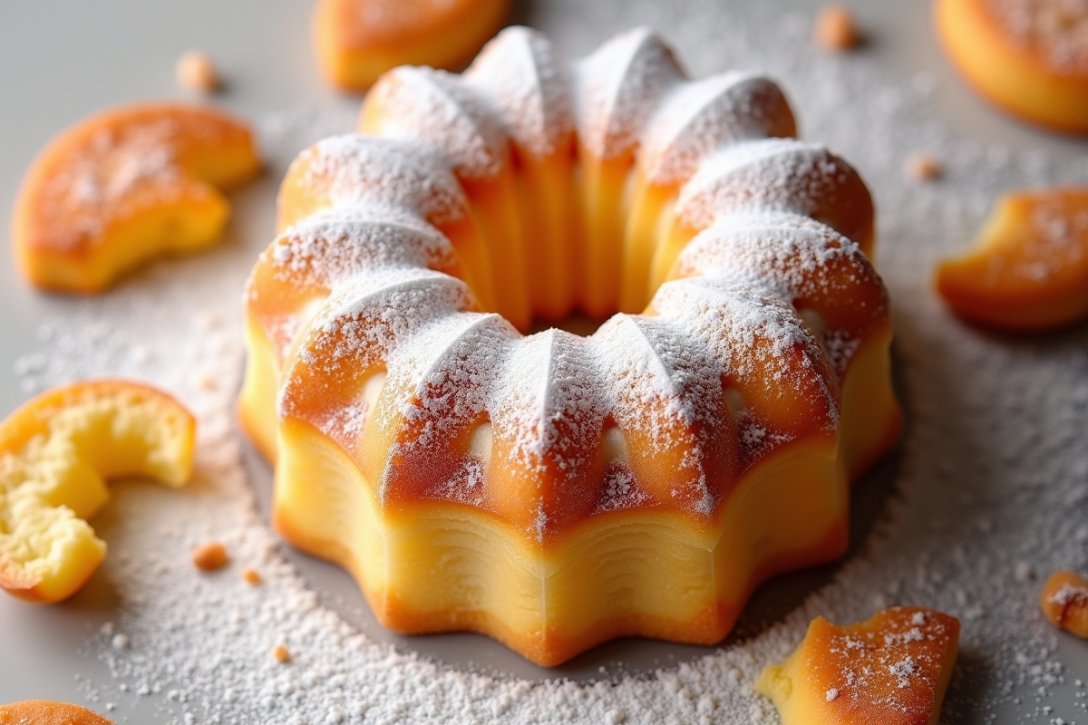 Zoom sur texture croustillante de gavotte avec sucre en poudre