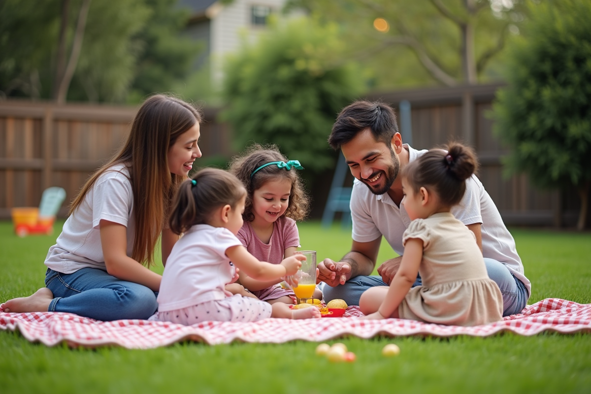 Parents et enfants autour d